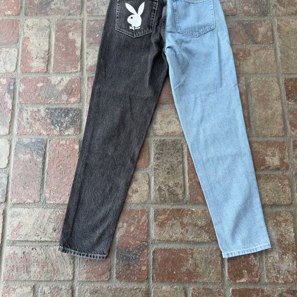Playboy Pacsun Two Tone Jeans Denim Fall Mid Rise Cotton - Picture 9 of 9